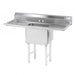 Advance Tabco FS-1-3624-24RL 84" 1 Compartment Sink w/ 36"L x 24"W Bowl, 14" Deep-cityfoodequipment.com