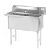Advance Tabco FS-2-1824 41" 2 Compartment Sink w/ 18"L x 24"W Bowl, 14" Deep-cityfoodequipment.com