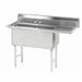 Advance Tabco FS-2-1824-18R 56 1/2" 2 Compartment Sink w/ 18"L x 24"W Bowl, 14" Deep-cityfoodequipment.com