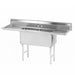 Advance Tabco FS-2-2424-18RL 84" 2 Compartment Sink w/ 24"L x 24"W Bowl, 14" Deep-cityfoodequipment.com