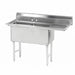 Advance Tabco FS-2-2424-24R 74 1/2" 2 Compartment Sink w/ 24"L x 24"W Bowl, 14" Deep-cityfoodequipment.com