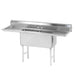 Advance Tabco FS-2-2424-24RL 96" 2 Compartment Sink w/ 24"L x 24"W Bowl, 14" Deep-cityfoodequipment.com