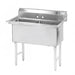 Advance Tabco FS-2-3024 65" 2 Compartment Sink w/ 30"L x 24"W Bowl, 14" Deep-cityfoodequipment.com