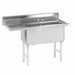 Advance Tabco FS-2-3024-24L 86 1/2" 2 Compartment Sink w/ 30"L x 24"W Bowl, 14" Deep-cityfoodequipment.com