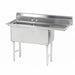 Advance Tabco FS-2-3024-24R 86 1/2" 2 Compartment Sink w/ 30"L x 24"W Bowl, 14" Deep-cityfoodequipment.com