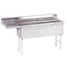 Advance Tabco FS-3-1824-24L 80 1/2" 3 Compartment Sink w/ 18"L x 24"W Bowl, 14" Deep-cityfoodequipment.com