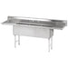Advance Tabco FS-3-1824-24RL 102" 3 Compartment Sink w/ 18"L x 24"W Bowl, 14" Deep-cityfoodequipment.com