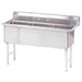 Advance Tabco FS-3-2424 77" 3 Compartment Sink w/ 24"L x 24"W Bowl, 14" Deep-cityfoodequipment.com
