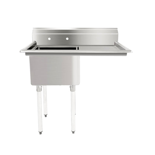 Advance Tabco FS-1-1818-18R 38 1/2" 1 Compartment Sink w/ 18"L x 18"W Bowl, 14" Deep-cityfoodequipment.com