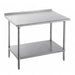 Advance Tabco FMG-240 30" 16 ga Work Table w/ Undershelf & 304 Series Stainless Top, 1 1/2" Backsplash-cityfoodequipment.com