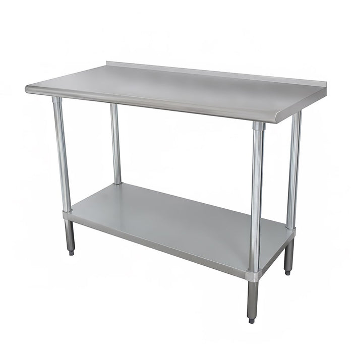 Advance Tabco FMG-300 30" 16 ga Work Table w/ Undershelf & 304 Series Stainless Top, 1 1/2" Backsplash-cityfoodequipment.com