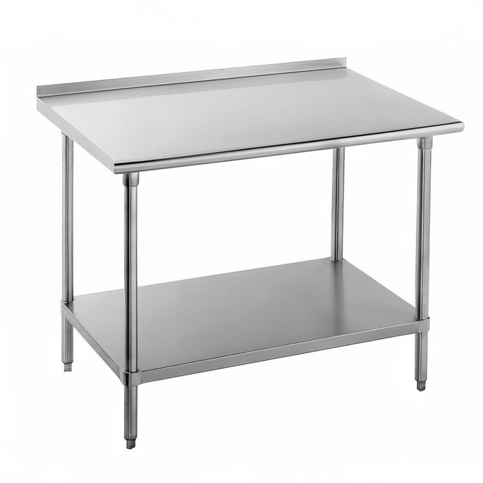 Advance Tabco FMS-300 30" 16 ga Work Table w/ Undershelf & 304 Series Stainless Top, 1 1/2" Backsplash-cityfoodequipment.com