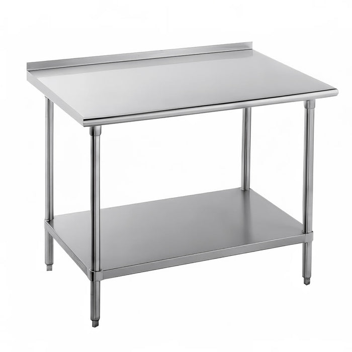 Advance Tabco FMS-303 36" 16 ga Work Table w/ Undershelf & 304 Series Stainless Top, 1 1/2" Backsplash-cityfoodequipment.com