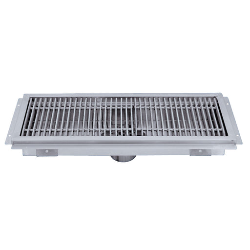 Advance Tabco FRG-24 Floor Water Receptacle - Subway Grating, 12" x 24" x 2", 14 ga 304 Stainless-cityfoodequipment.com