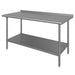 Advance Tabco FSS-305 60" 14 ga Work Table w/ Undershelf & 304 Series Stainless Top, 1 1/2" Backsplash-cityfoodequipment.com