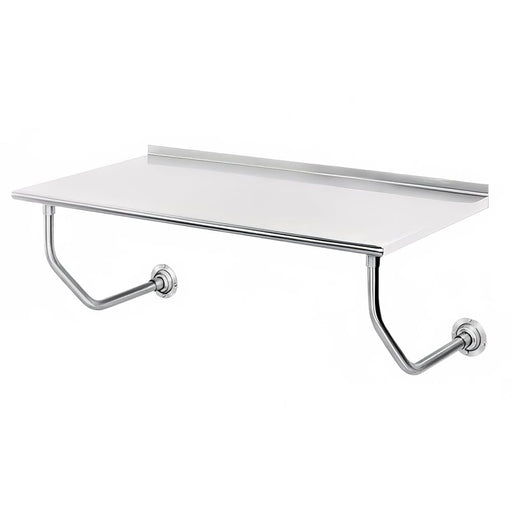 Advance Tabco FSS-W-244 48" Wall Mounted Work Table - 24"D, Rolled Rim-cityfoodequipment.com