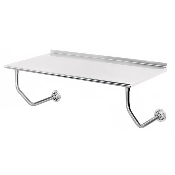 Advance Tabco FSS-W-248 96" Wall Mounted Work Table - 24"D, Rolled Rim-cityfoodequipment.com