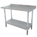 Advance Tabco FMSLAG-243-X 36" 16 ga Work Table w/ Undershelf & 304 Series Stainless Top, 1 1/2" Backsplash-cityfoodequipment.com