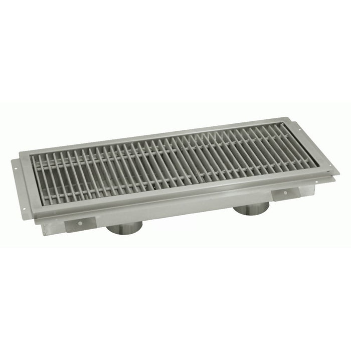 Advance Tabco FTG-12108 Floor Trough - Subway Grating, 12" x 108" x 4", 14 ga 304 Stainless-cityfoodequipment.com