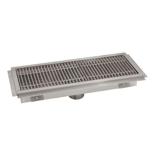 Advance Tabco FTG-1248 Floor Trough - Removable Strainer Basket, 12" x 48" x 4", 14 ga 304 Stainless-cityfoodequipment.com