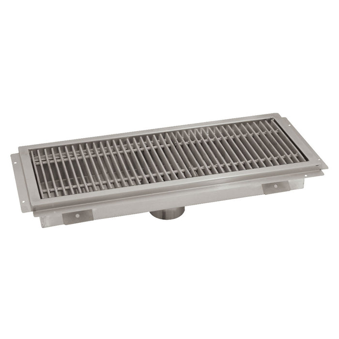 Advance Tabco FTG-1830 Floor Trough - Removable Strainer Basket, 18" x 30" x 4", 14 ga 304 Stainless-cityfoodequipment.com