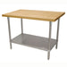 Advance Tabco H2S-368 1 3/4" Maple Top Work Table w/ Undershelf, 96"L x 36"D-cityfoodequipment.com