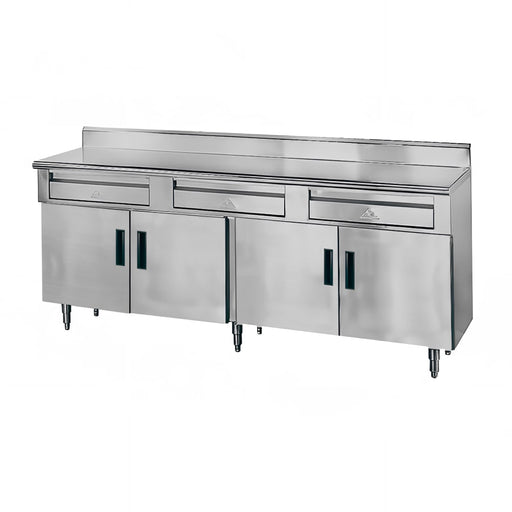 Advance Tabco HDRC-3010 10' Storage Cabinet - (4) Drawers, Enclosed Base, Hinged Doors-cityfoodequipment.com