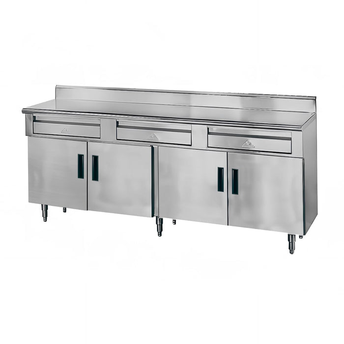 Advance Tabco HDRC-3010 10' Storage Cabinet - (4) Drawers, Enclosed Base, Hinged Doors-cityfoodequipment.com