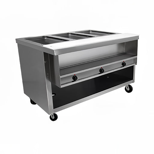 Advance Tabco HDSW-3-240-BS 47 1/8" Hot Food Table w/ (3) Wells & Cutting Board, 208-240v/1ph-cityfoodequipment.com
