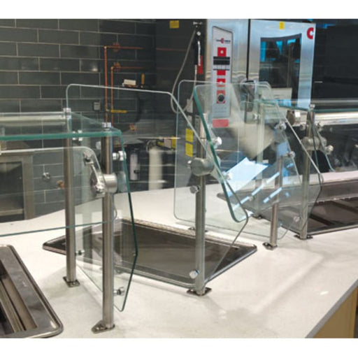 Advance Tabco GS-96 Self Service Counter Mount Food Shield - 97 3/4"W x 21 7/8"D x 22"H, Glass-cityfoodequipment.com