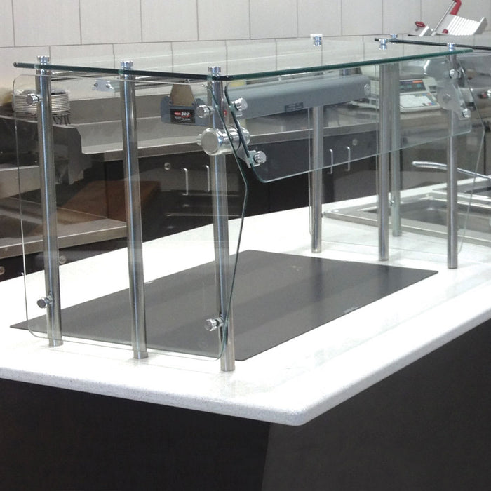 Advance Tabco GSG-18-108 Food Shield - Heat Tempered Glass Top Shelf, Front, Side Panels, 18x108x18-cityfoodequipment.com