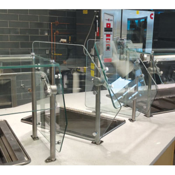 Advance Tabco GS-84 Self Service Counter Mount Food Shield - 85 3/4"W x 21 7/8"D x 22"H, Glass-cityfoodequipment.com