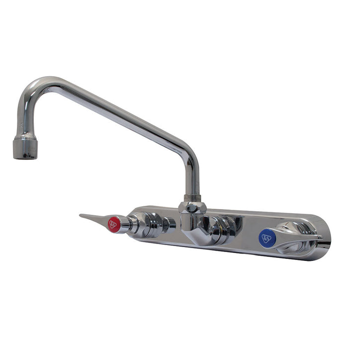 Advance Tabco K-1118 Splash Mount Faucet - 8" Swing Spout, 8" Centers, Lead Free-cityfoodequipment.com