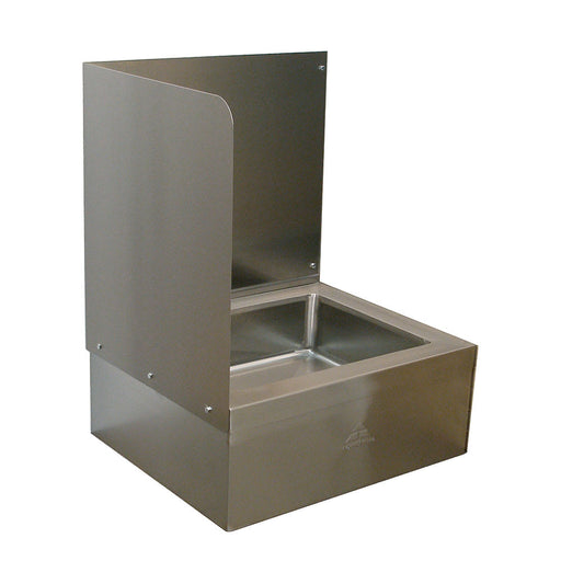 Advance Tabco K-288L Left Side for 9OP20/40 Mop Sink, Backsplash, Extends 16" Above The Sink-cityfoodequipment.com