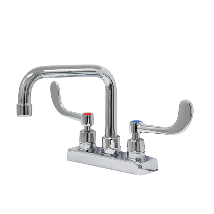 Advance Tabco K-208 Deck Mount Faucet - 6" Swing Spout, 4" Centers, Lead Free-cityfoodequipment.com