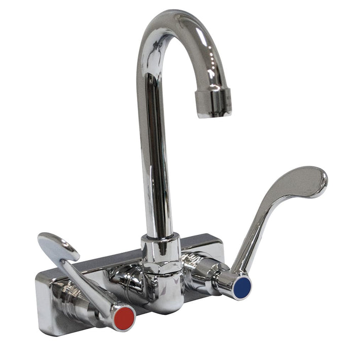Advance Tabco K-316 Splash Mount Faucet - 3 1/2" Gooseneck Spout, 4" Centers, Lead Free-cityfoodequipment.com