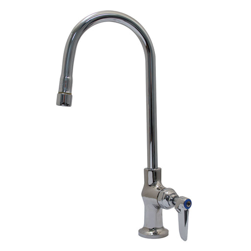 Advance Tabco K-48 Deck Mount Faucet - 8 1/2" Gooseneck Spout, Single Hole, Lead Free-cityfoodequipment.com