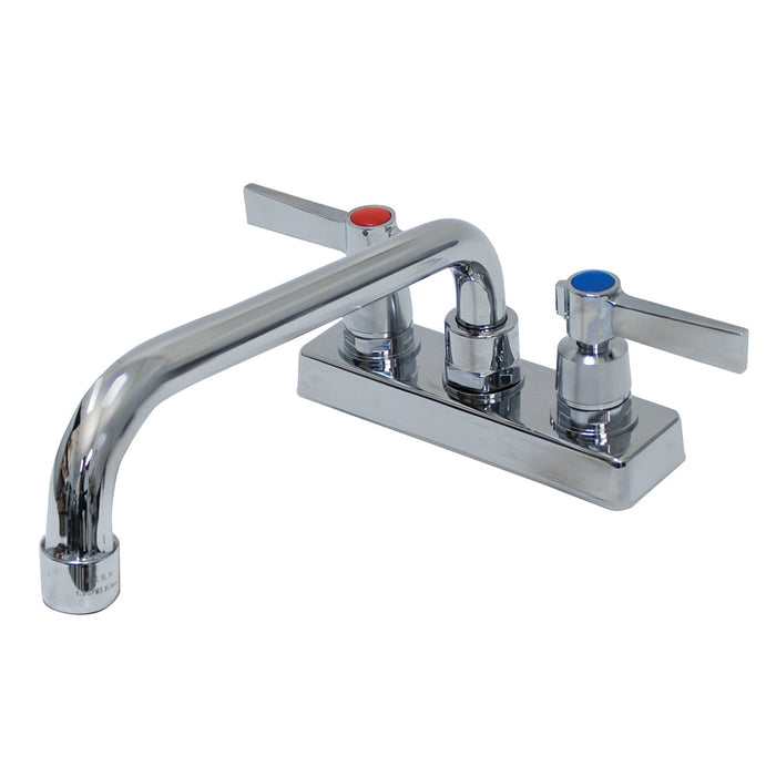 Advance Tabco K-50 Deck Mount Faucet - 8" Swing Spout, 4" Centers, Lead Free-cityfoodequipment.com