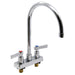Advance Tabco K-55 Deck Mount Faucet - 8 1/2" Gooseneck Spout, 4" Centers, Lead Free-cityfoodequipment.com