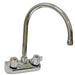 Advance Tabco K-60 Splash Mount Faucet - 8 1/2" Gooseneck Spout, 4" Centers, Lead Free-cityfoodequipment.com
