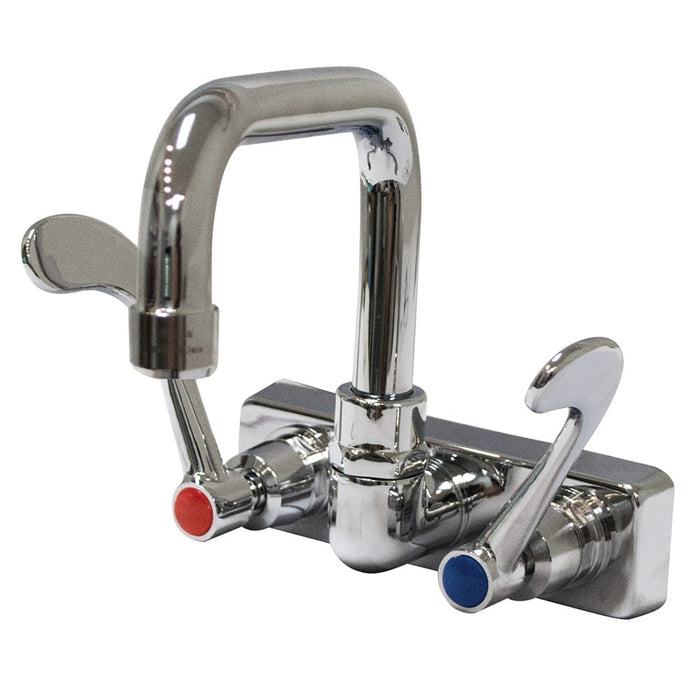 Advance Tabco K-206 Splash Mount Faucet - Wrist Handles, 4" On-Center-cityfoodequipment.com