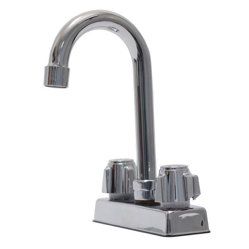Advance Tabco K-52-EC Deck Mount Faucet - 3 1/2" Gooseneck Spout, 4" Centers, Lead Free-cityfoodequipment.com