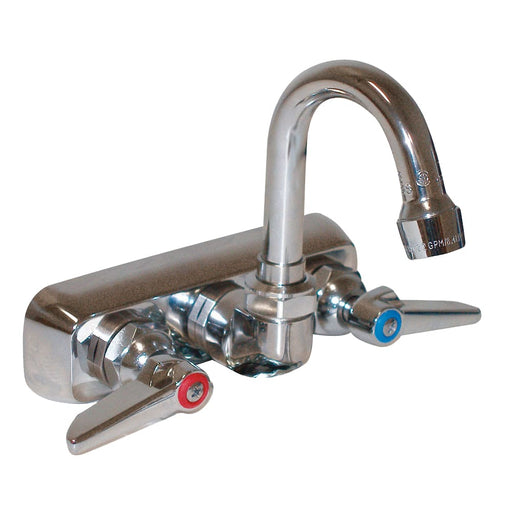 Advance Tabco K-69 Splash Mount Faucet - 3" Gooseneck Spout, 4" Centers, Lead Free-cityfoodequipment.com