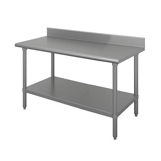 Advance Tabco KLG-240 30" 14 ga Work Table w/ Undershelf & 304 Series Stainless Top, 5" Backsplash-cityfoodequipment.com