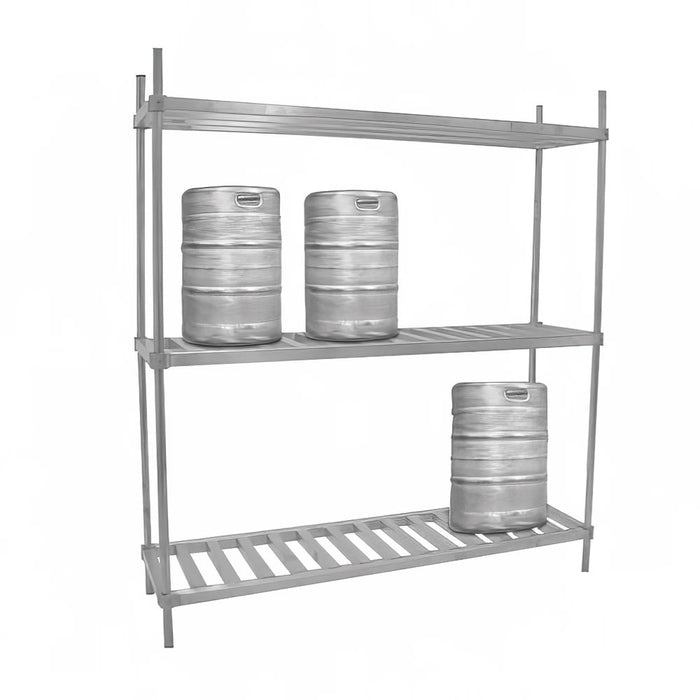Advance Tabco KR-80-X (3) Level Keg Rack w/ (8) Keg Capacity, 80" x 20" x 76"-cityfoodequipment.com