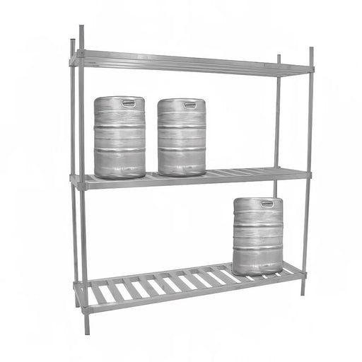 Advance Tabco KR-42-X (3) Level Keg Rack w/ (4) Keg Capacity, 42" x 20" x 76"-cityfoodequipment.com
