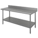 Advance Tabco KSS-305 60" 14 ga Work Table w/ Undershelf & 304 Series Stainless Top, 5" Backsplash-cityfoodequipment.com