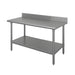 Advance Tabco KSS-364 48" 14 ga Work Table w/ Undershelf & 304 Series Stainless Top, 5" Backsplash-cityfoodequipment.com