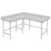 Advance Tabco KTMS-3010 120" Right Side Corner Work Table - 30"D, 5" Backsplash, 14 ga 304 Series Stainless-cityfoodequipment.com