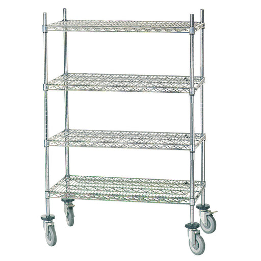 Advance Tabco MC-2436R 36" NSF 4-Tier Chrome Wire Shelf Kit - Mobile, 24"W, 64"H-cityfoodequipment.com